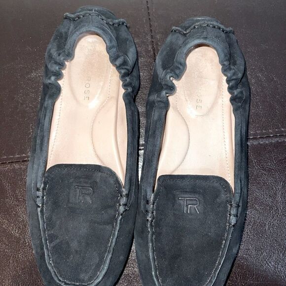 Taryn Rose Kristine Black Suede Driving Loafers Sz 6 - Picture 3 of 6